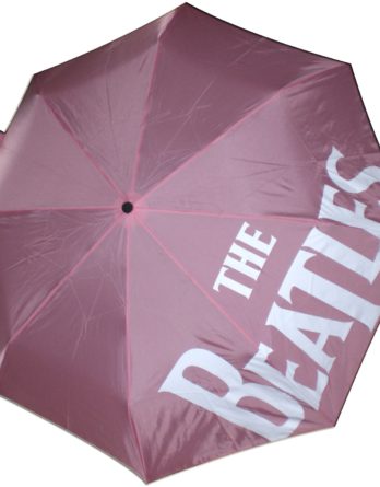 THE BEATLES "RAIN-Schirm" LETTERING THE BEATLES ON PINK