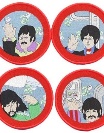 4er Set BEATLES-Aufnäher/-Aufbügler YELLOW SUBMARINE PORT HOLES