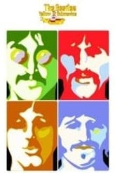 BEATLES Postkarte YS Psychedlic Beatles Portraits