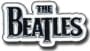 Metall-Pin LETTERING "THE BEATLES" BLACK ON WHITE