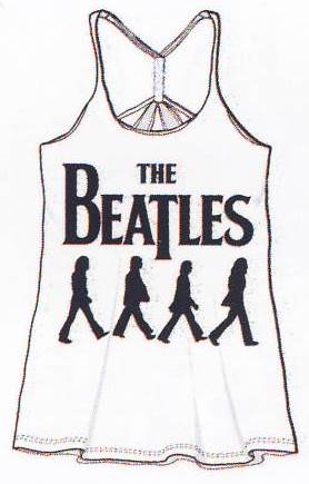 Girlie-Shirt LETTERING BEATLES & ABBEY ROAD SILHOUETTES