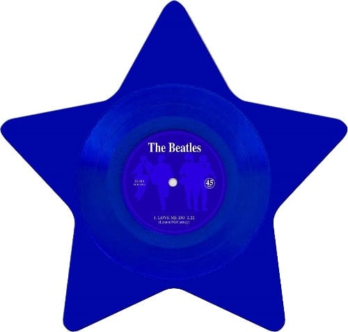 BEATLES: Single-Shape (Star blue): LOVE ME DO