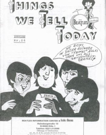 BEATLES: Fan-Magazin THINGS 26