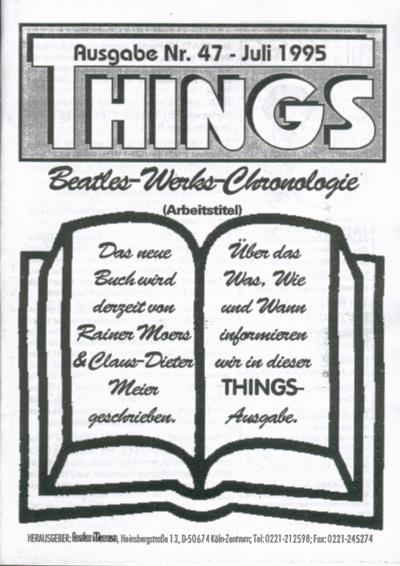 BEATLES: Fan-Magazin THINGS 47