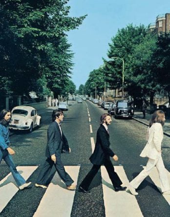 BEATLES-Blechschild ALBUM COVER ABBEY ROAD