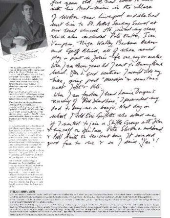 ROD DAVIS: special print ROD DAVIS BECOMES A MEMBER OF JOHN LENN