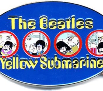 BEATLES-Gürtelschnalle YELLOW SUBMARINE PORT HOLES