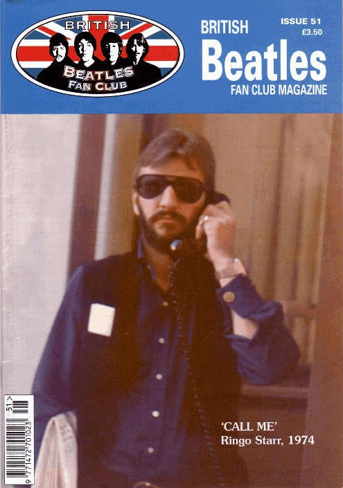 Fanmagazin BRITISH BEATLES FAN CLUB MAGAZINE - ISSUE 51