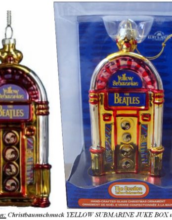 BEATLES-Christbaumschmuck YELLOW SUBMARINE JUKEBOX