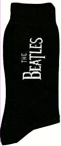 Socken WHITE LETTERING THE BEATLES VERTICAL ON BLACK