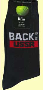 Socken LETTERING BACK IN THE USSR WHITE & BLACK ON BLACK & RED