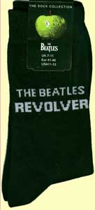 Socken  LETTERING THE BEATLES & REVOLVER WHITE ON BLACK