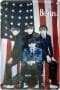 BEATLES-Blechschild THE BEATLES 1964 & US FLAG