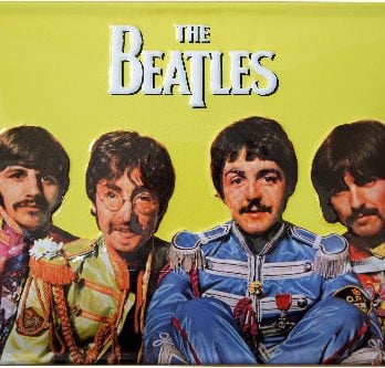 BEATLES-Blechschild THE BEATLES 1967 SGT. PEPPER INNER COVER PHO