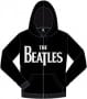 BEATLES-Jacke mit Kaputze LETTERING THE BEATLES WHITE ON BLACK