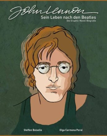 Buch (Comic) & Magnet JOHN LENNON - SEIN LEBEN NACH DEN BEATLES