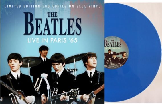 THE BEATLES: Blue-Vinyl-LP LIVE IN PARIS '65