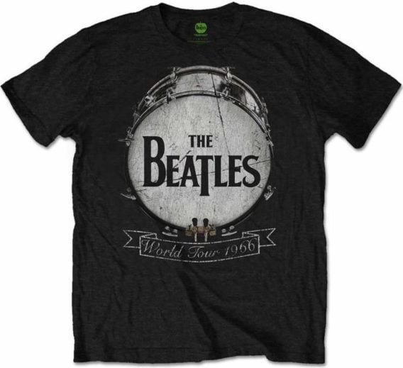 BEATLES T-Shirt BEATLES BASS DRUM WORLD TOUR 1966 - ON BLACK