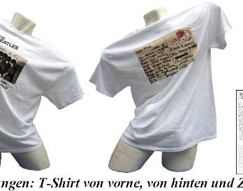 BEATLES-T-Shirt MESSAGES FROM J, P, G & R mit sign. Zertifikat