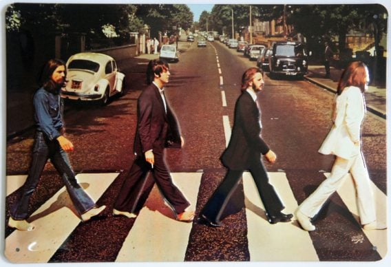 BEATLES-Blechschild ABBEY ROAD - PART OF ALBUM COVER