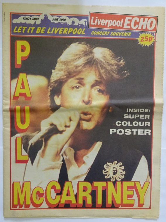 Original-Zeitschrift LIVERPOOL ECHO mit Bericht LET IT BE LIVERP