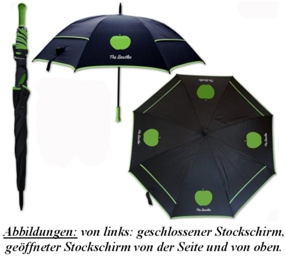 "RAIN-Schirm" (Stockschorm) THE BEATLES/APPLE LOGO