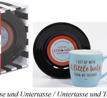 BEATLES-Tasse & Untertasse WITH A LITTLE HELP FROM MY FRIENDS 1