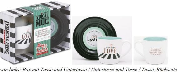 BEATLES-Tasse & Untertasse ALL YOU NEED IS LOVE 1