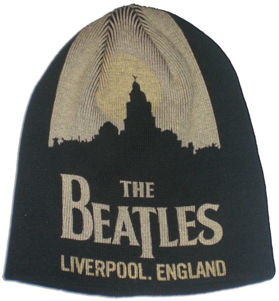 BEATLES: Wollmütze/Beanie Hat: Liverpool-Silhouette