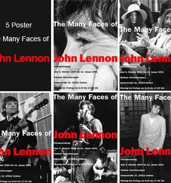 5-Austellungs-Poster-Set THE MANY FACES OF JOHN LENNON