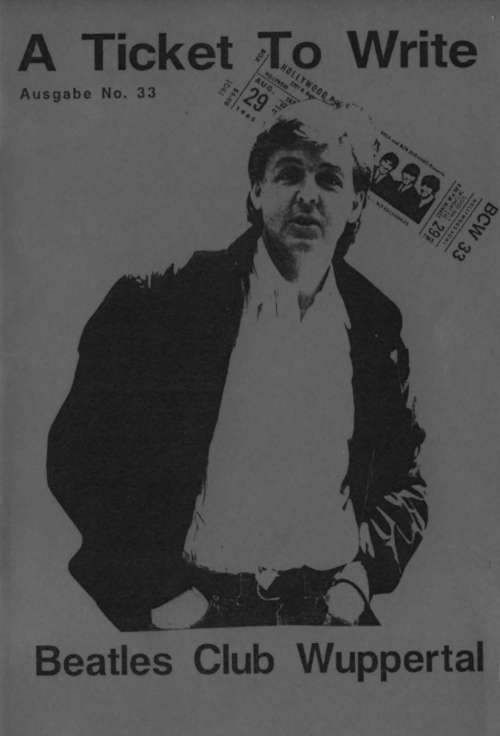 BEATLES: Fan-Magazin A TICKET TO WRITE 33