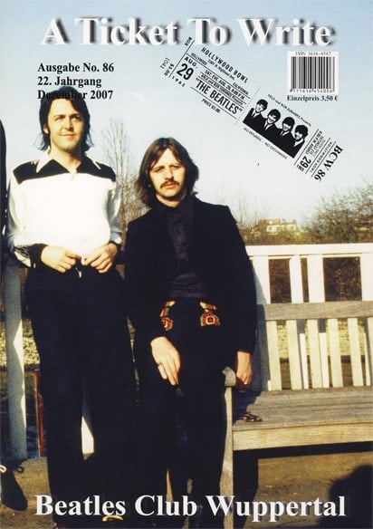 BEATLES: Fan-Magazin A TICKET TO WRITE 86