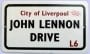 BEATLES: kleines Blechschild JOHN LENNON DRIVE L6