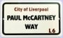 BEATLES: kleines Blechschild PAUL McCARTNEY WAY L6