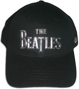 BEATLES: Baseball Cap schwarz mit Schriftzug THE BEATLES