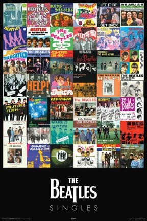 BEATLES: Poster THE BEATLES SINGELS