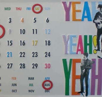 BEATLES: Blech-Kalender YEAH! YEAH! YEAH!