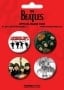BEATLES: 4 Button Set RED