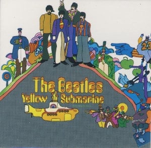 BEATLES-Magnet YELLOW SUBMARINE LP COVER.