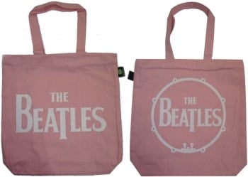 Shopperbag SIGN "THE BEATLES" WHITE ON PINK