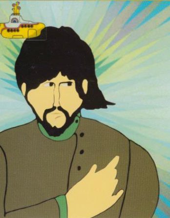 BEATLES-Grußkarte D-03: YELLOW SUBMARINE GEORGE