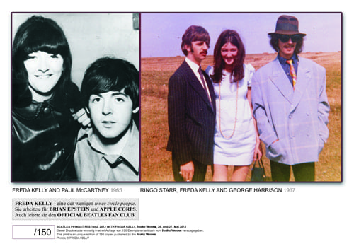 Signierter Sonderdruck FREDA KELLY & BEATLES