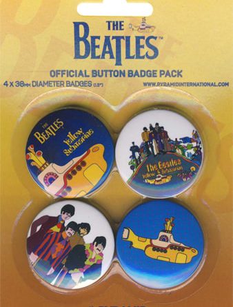 BEATLES: 4 Button Set YELLOW SUBMARINE