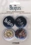 BEATLES: 4er Button-Set WHITE