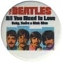 BEATLES-Button ALL YOU NEED IS LOVE SINGLE COVER USA