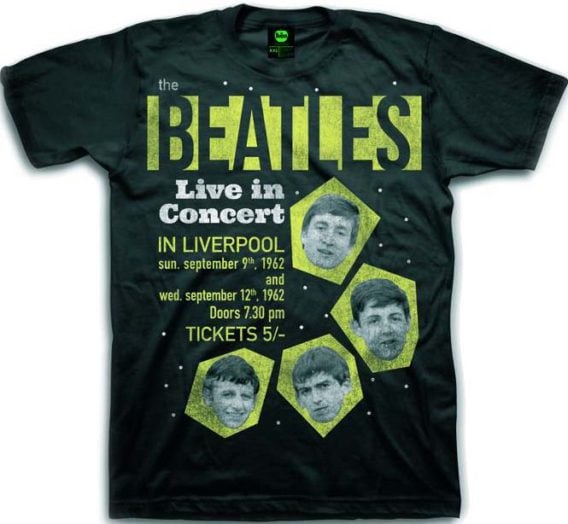 T-SHIRT THE BEATLES LIVE IN CONCERT - IN LIVERPOOL